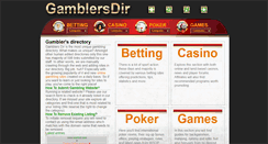 Desktop Screenshot of gamblersdir.com
