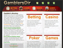 Tablet Screenshot of gamblersdir.com